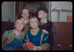 Osie Hawkins, Lorenzo Alvary, John Baker, and George Cehanovsky in costume for Gianni Schicchi at the Metropolitan Opera