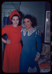 Licia Albanese and Carmen Gracia in costume for Gianni Schicchi at the Metropolitan Opera