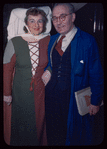 Prompter Otello Ceroni with Thelma Votipka in costume for Gianni Schicchi at the Metropolitan Opera