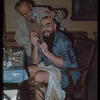Unidentified man and Dezső Ernster in costume for Götterdämmerung at the Metropolitan Opera