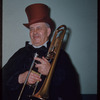 Trombonist Enrico Bozzacco during a Metropolitan Opera tour of Faust