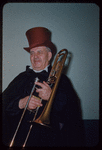 Trombonist Enrico Bozzacco during a Metropolitan Opera tour of Faust