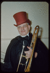 Trombonist Enrico Bozzacco during a Metropolitan Opera tour of Faust