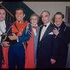 Victoria de los Angeles, an unidentified performer, Robert Merrill (?), Margaret Roggero, conductor Max Rudolf, and Eugene Conley in Cleveland, Ohio during a Metropolitan Opera tour of Faust