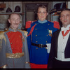 Chorus members in costume for Die Fledermaus at the Metropolitan Opera