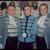 Chorus members in costume for Die Fledermaus at the Metropolitan Opera