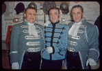 Chorus members in costume for Die Fledermaus at the Metropolitan Opera