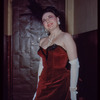 Chorus soprano Elizabeth Devlin in costume for Die Fledermaus at the Metropolitan Opera