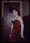 Chorus soprano Elizabeth Devlin in costume for Die Fledermaus at the Metropolitan Opera