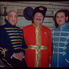 Chorus members in costume for Die Fledermaus at the Metropolitan Opera