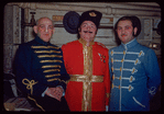 Chorus members in costume for Die Fledermaus at the Metropolitan Opera