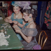 Chorus sopranos Evangeline De Florio and Helen Frazier in costume for Die Fledermaus at the Metropolitan Opera