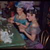 Chorus sopranos Evangeline De Florio and Helen Frazier in costume for Die Fledermaus at the Metropolitan Opera