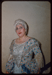 Chorus soprano Rae Calitri in costume for Manon at the Metropolitan Opera