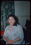 Victoria de los Angeles in costume for Manon at the Metropolitan Opera