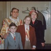 Richard Tucker in costume for Manon Lescaut at the Metropolitan Opera, with his family