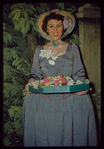 Chorus soprano Barbara Lewis in costume for Manon Lescaut at the Metropolitan Opera