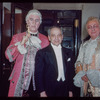 Lorenzo Alvary and Alessio De Paolis in costume for Manon Lescaut with conductor Fausto Cleva at the Metropolitan Opera
