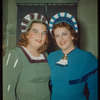Margaret Harshaw and Astrid Varnay in costume for Die Meistersinger von Nürnberg at the Metropolitan Opera