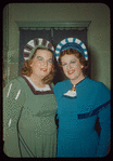 Margaret Harshaw and Astrid Varnay in costume for Die Meistersinger von Nürnberg at the Metropolitan Opera