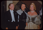 Conductor Pietro Cimara, Ferruccio Tagliavini, and Lily Pons during a Metropolitan Opera tour of Lucia di Lammermoor in Cleveland