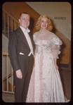 Conductor Pietro Cimara and Lily Pons during a Metropolitan Opera tour of Lucia di Lammermoor in Cleveland
