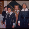 Lily Pons, conductor Pietro Cimara, Jan Peerce, Leonard Warren, and an unidentified performer during a Metropolitan Opera tour of Lucia di Lammermoor in Cleveland