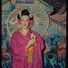 Chorus soprano Evangeline De Florio in costume for Madama Butterfly at the Metropolitan Opera