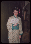 Unidentified performer in costume for Madama Butterfly at the Metropolitan Opera