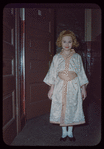 Child performer in costume for Madama Butterfly at the Metropolitan Opera