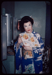Dorothy Kirsten in costume for Madama Butterfly at the Metropolitan Opera