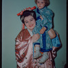 Victoria de los Angeles and a child performer during a Metropolitan Opera tour of Madama Butterfly