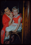 Mildred Miller and a child performer during a Metropolitan Opera tour of Madama Butterfly