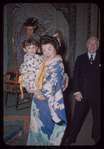 Lucielle Browning, a child performer, Dorothy Kirsten, and administrator Edward Johnson during a Metropolitan Opera tour of Madama Butterfly