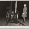 National guardsman with one-pounder, overlooking Chevrolet number nine and number four during strike at Flint, Michigan.