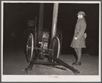 National guardsman with one-pounder, overlooking Chevrolet number nine and number four during strike at Flint, Michigan.