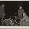 National Guard with machine gun overlooking Chevrolet factories number nine and number four. Flint, Michigan.