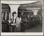 Strikers in the cafeteria in the Fisher body plant number three. Flint, Michigan.