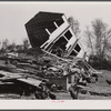 New England hurricane. Chicken house between Worcester and Amherst, Massachusetts.