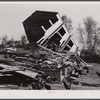New England hurricane. Chicken house between Worcester and Amherst, Massachusetts.