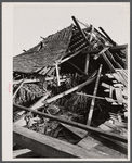 New England hurricane. Tobacco barn in Connecticut.
