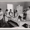 Women volunteers preparing school lunch. Reedsville, West Virginia.