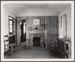 Living room in model house. Reedsville, West Virginia.