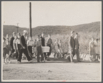 Funeral procession of first death on project. Boy five years old. Red House Farms, West Virginia.
