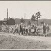 Funeral procession of first death on project. Boy five years old. Red House Farms, West Virginia.