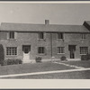 Completed brick-veneer row house at Greenbelt, Maryland.