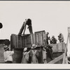 Rammed earth construction near Birmingham, Alabama. Forms sections should not be larger than can be handled by a crew of three or four men.