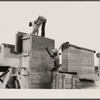 Rammed earth construction near Birmingham, Alabama. The bolts are removed and the holes plugged with mortar.