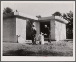 Whitewashing rammed earth house near Birmingham, Alabama.