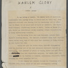 "Harlem Glory" - Unpublished novel